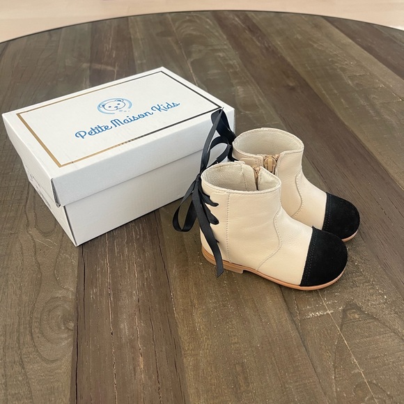Petite mason kids cream and black boots size 5 - Picture 10 of 10